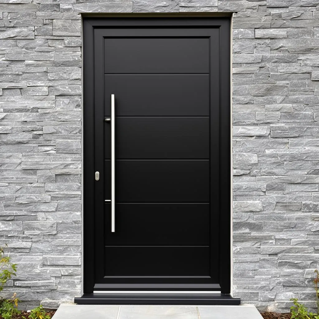 Before and after — Black Modern Composite in Fareham, by Restoration Glazing