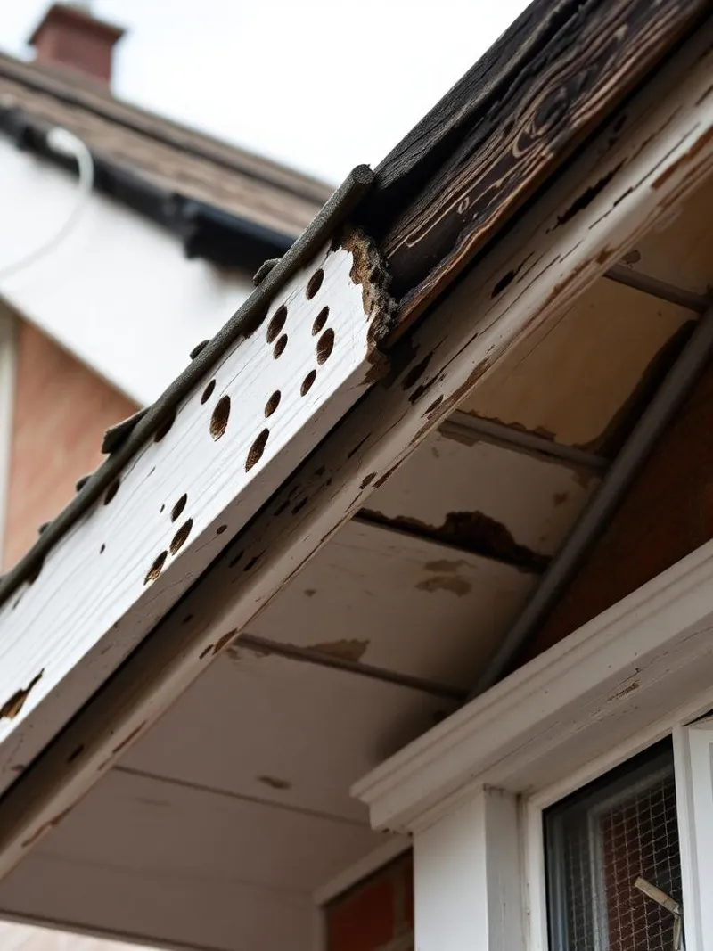 Before and after — Soffit Board Replacement in Portsmouth, by Restoration Glazing