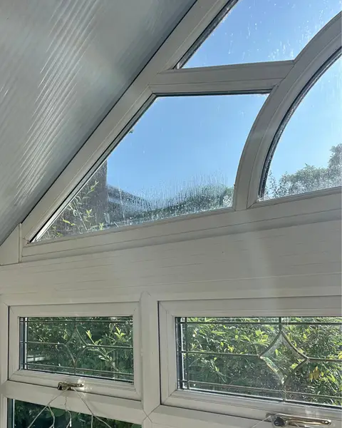 Before and after — conservatory glass in Salisbury, by Restoration Glazing