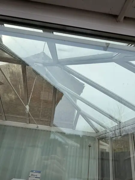Before and after — conservatory roof insulation in Winchester, by Restoration Glazing