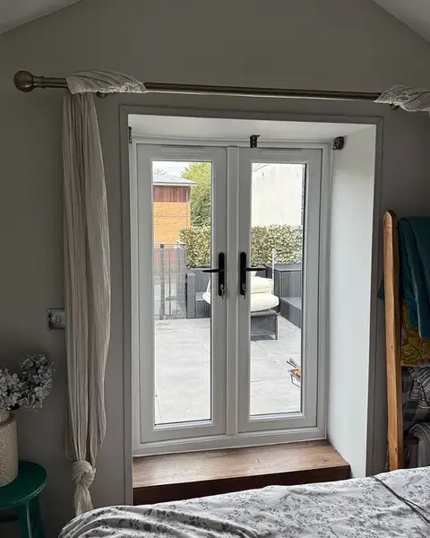 Before and after — door installation in Winchester, by Restoration Glazing