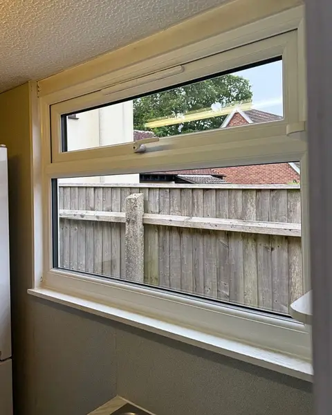 Before and after — Wooden Window Replacement in Bournemouth, by Restoration Glazing